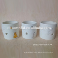 Personalizar el ornamento del árbol de navidad de la porcelana blanca en alta calidad